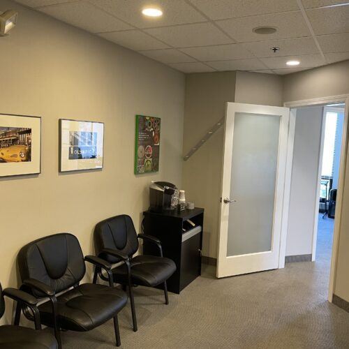 Waiting room in Worcester Massachusetts dental office